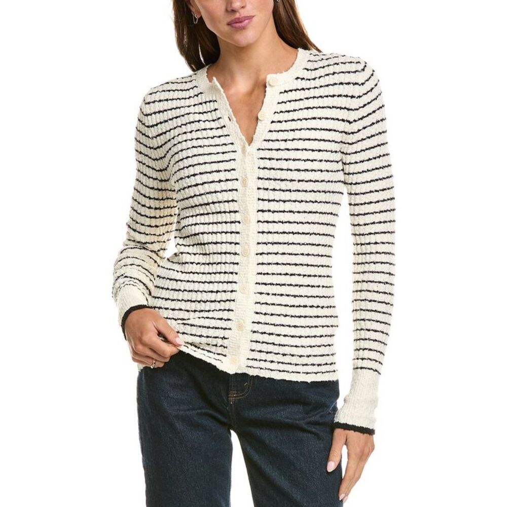 Madewell Womens Ronni Bouce Crew Cardigan, White